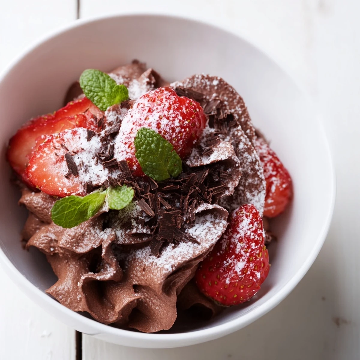 Chocolate Mousse with Strawberries