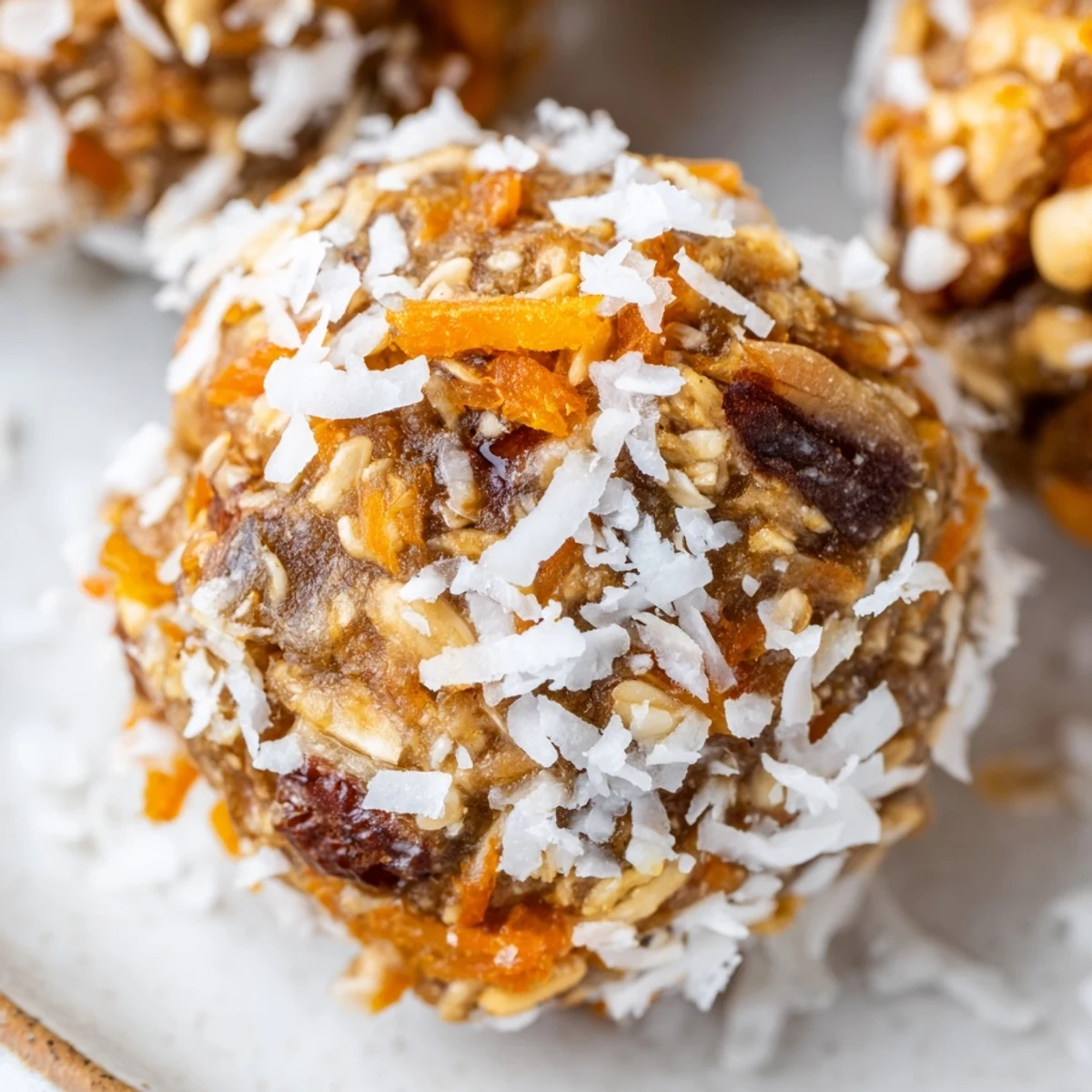 Served chilled, these No Bake Carrot Cake Bites offer a moist texture and warm spice aroma.  