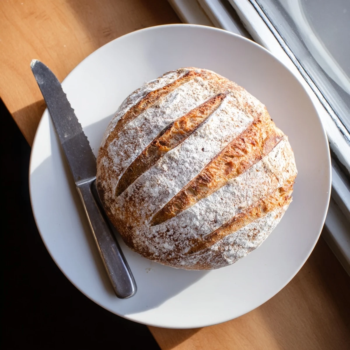 Sourdough bread slices showing airy crumb structure and perfect texture for butter spreading