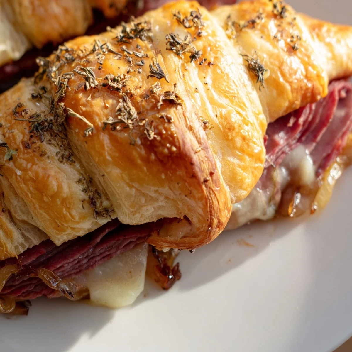 Cheesy French dip roll ups served with warm beef broth dipping