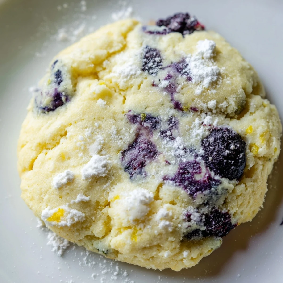 Chewy Lemon Blueberry Cheesecake Cookies with creamy centers, fresh berries, and zesty citrus flecks throughout