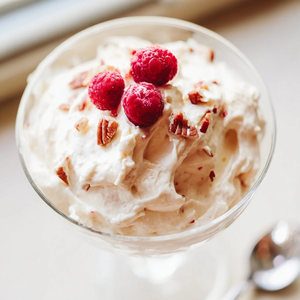 Fluffy keto cheesecake dessert in individual serving cups garnished with bright berries for a refreshing low-carb treat