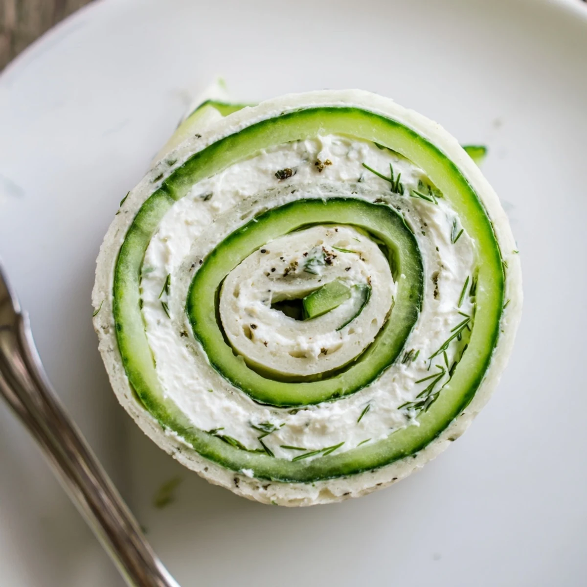 Chilled Cucumber And Dill Pinwheels with lemon kissed cream cheese, ideal party appetizer