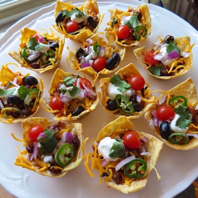 Cheesy Nacho Cups For Game Day