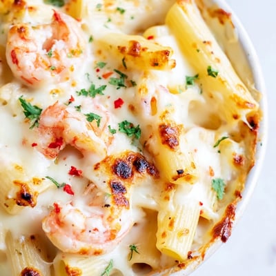 Shrimp Scampi Pasta Bake