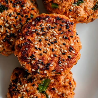 Harissa Sesame Salmon Patties